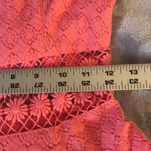 Free People Dress Daisy Pink Crochet Lace Skater size 2 - Picture 12 of 16